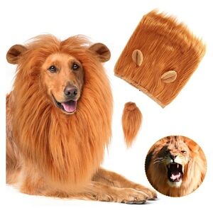 Pet Costume Lion Dog Wig for Halloween